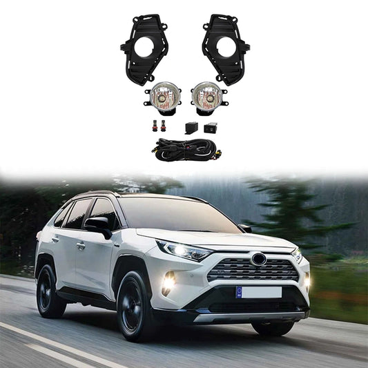 Fog Light Headlight Fog Lamp Cover Grill Bezel Switch Foglights Assembly For Toyota RAV4 2019 2020 2021 2022 2023